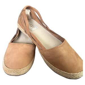 UGG Brown Leather Espadrilles
